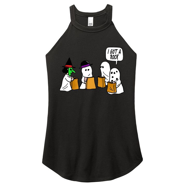 I Got A Rock Halloween Trick Or Treat Women's Perfect Tri Rocker Tank