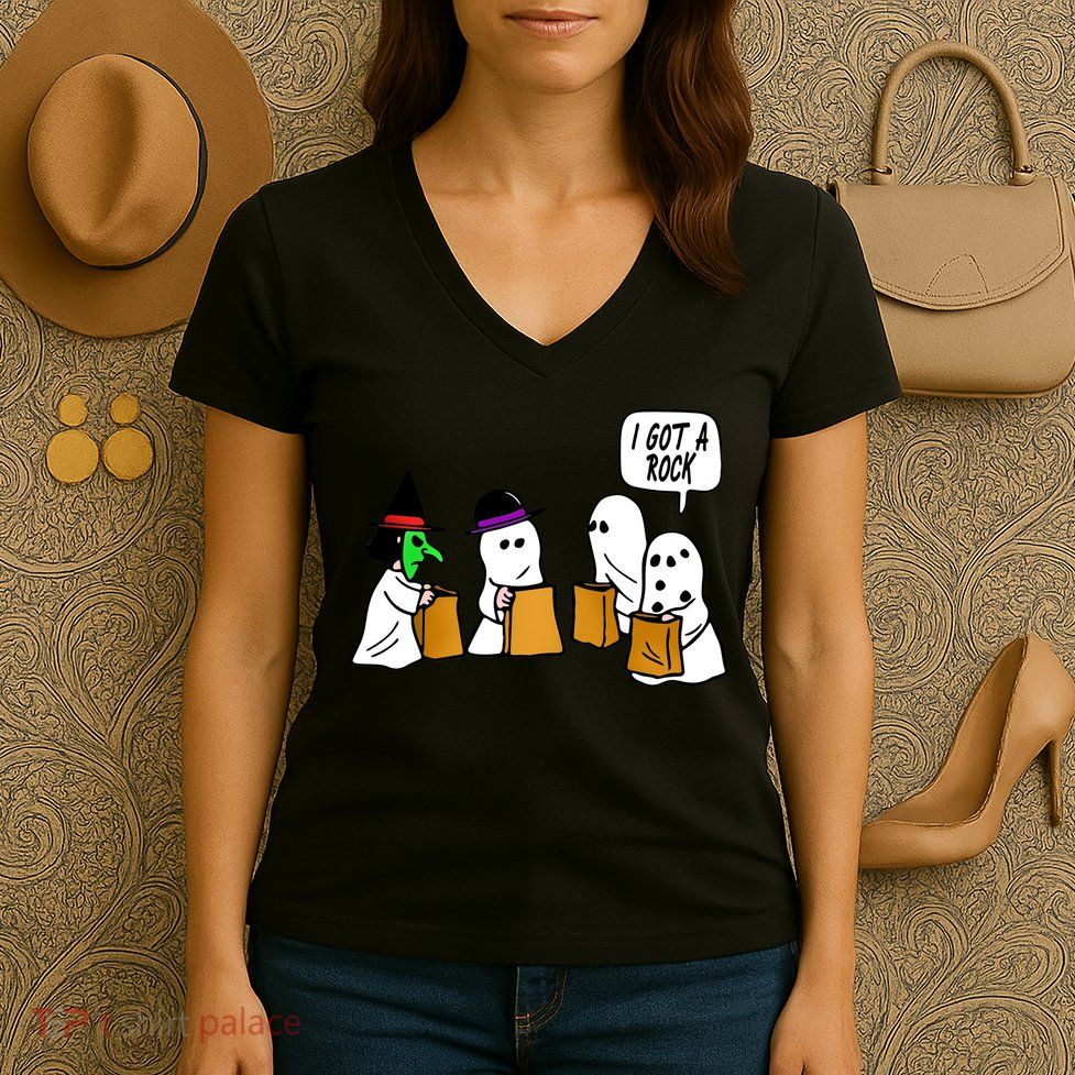 I Got A Rock Halloween Trick Or Treat Women's V-Neck T-Shirt