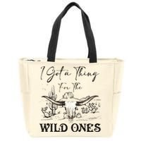 I Got A Thing For The Wild Ones Western Zip Tote Bag