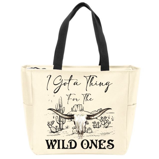 I Got A Thing For The Wild Ones Western Zip Tote Bag