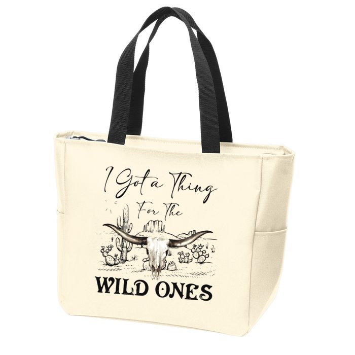 I Got A Thing For The Wild Ones Western Zip Tote Bag