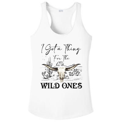 I Got A Thing For The Wild Ones Western Ladies PosiCharge Competitor Racerback Tank