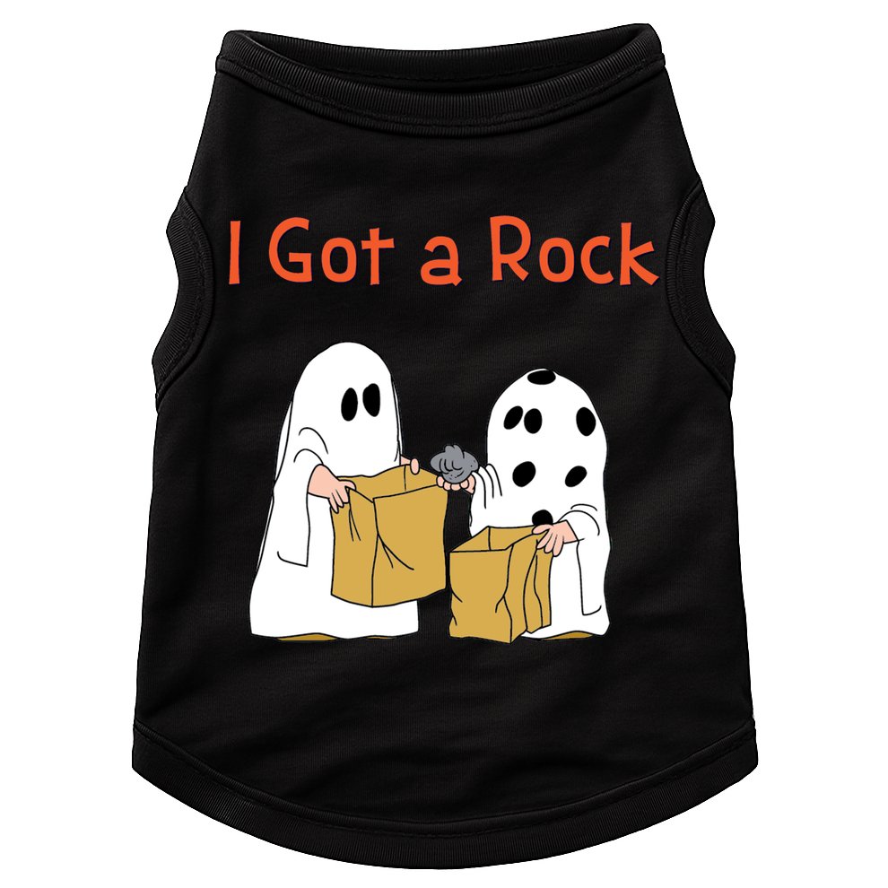 I Got A Rock Lazy Day Halloween Costume Funny Trick Or Treat Doggie Tank