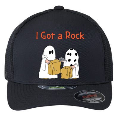 I Got A Rock Lazy Day Halloween Costume Funny Trick Or Treat Flexfit Unipanel Trucker Cap