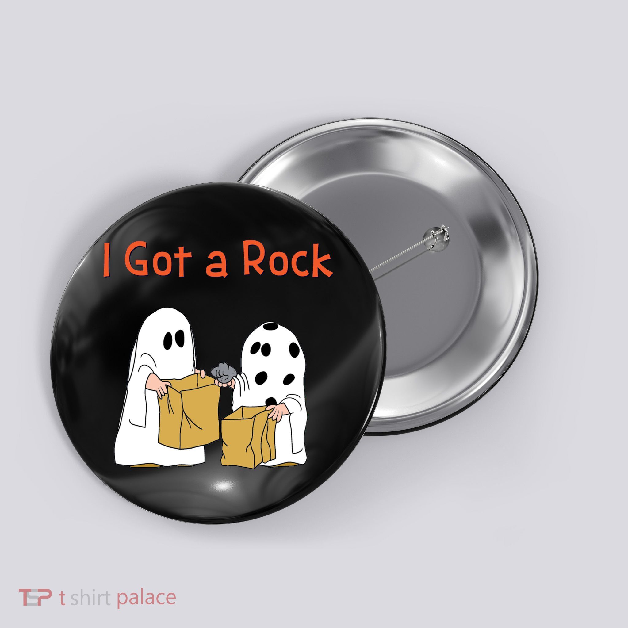 I Got A Rock Lazy Day Halloween Costume Funny Trick Or Treat Button
