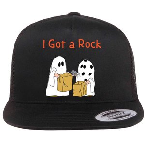 I Got A Rock Lazy Day Halloween Costume Funny Trick Or Treat Flat Bill Trucker Hat