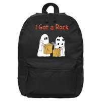 I Got A Rock Lazy Day Halloween Costume Funny Trick Or Treat 16 in Basic Backpack