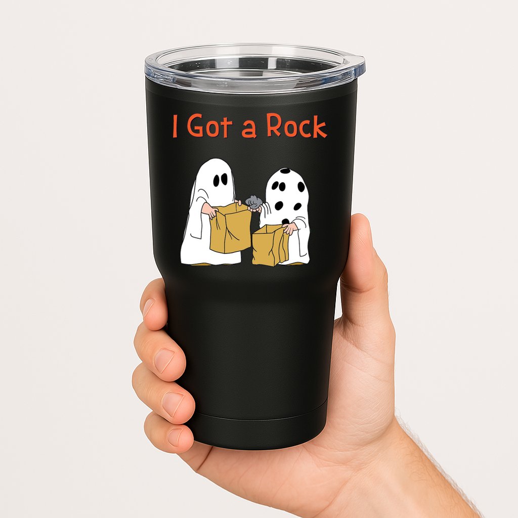 I Got A Rock Lazy Day Halloween Costume Funny Trick Or Treat Tumbler
