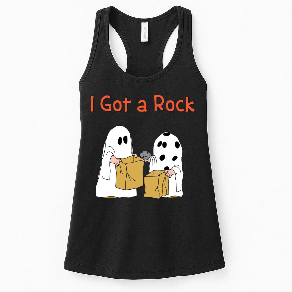 I Got A Rock Lazy Day Halloween Costume Funny Trick Or Treat Womens Tank Top
