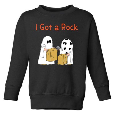 I Got A Rock Lazy Day Halloween Costume Funny Trick Or Treat Toddler Sweatshirt