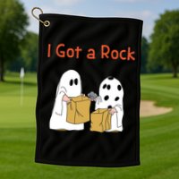 I Got A Rock Lazy Day Halloween Costume Funny Trick Or Treat Golf Towel