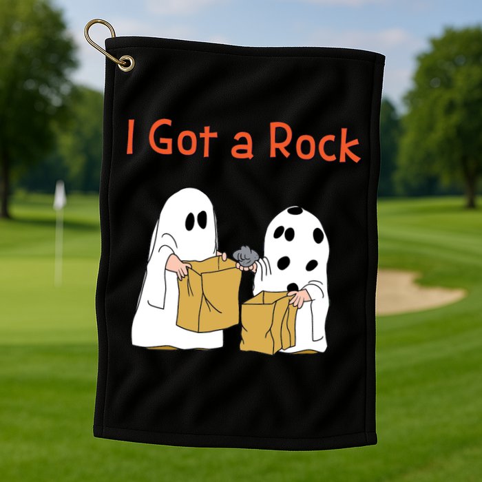 I Got A Rock Lazy Day Halloween Costume Funny Trick Or Treat Golf Towel