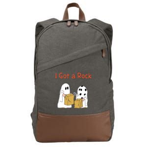 I Got A Rock Lazy Day Halloween Costume Funny Trick Or Treat Cotton Canvas Backpack