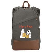 I Got A Rock Lazy Day Halloween Costume Funny Trick Or Treat Cotton Canvas Backpack