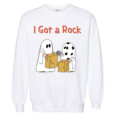I Got A Rock Lazy Day Halloween Costume Funny Trick Or Treat Garment-Dyed Sweatshirt