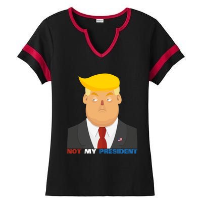 Impeach Gift Anti Trump Not My President Election 2020 Gift Cool Gift Ladies Halftime Notch Neck Tee