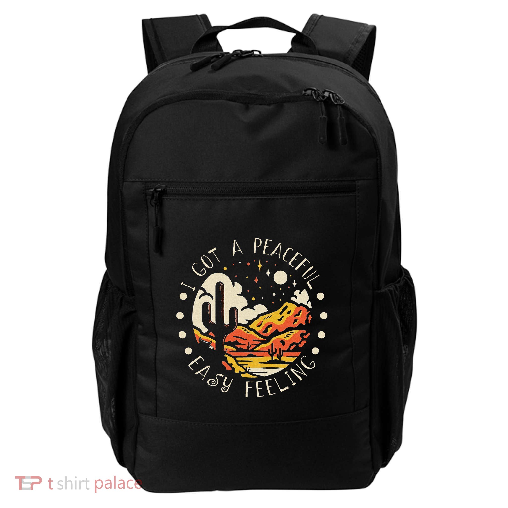 I Got An Easy Peaceful Feeling Mountains Cactus Daily Commute Backpack