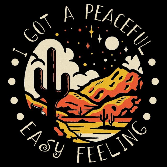 I Got An Easy Peaceful Feeling Mountains Cactus Wool Snapback Cap