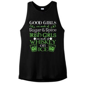 Irish Girl Are Whiskey On Ice St. Patrick's Day Ladies PosiCharge Tri-Blend Wicking Tank