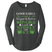 Irish Girl Are Whiskey On Ice St. Patrick's Day Women's Perfect Tri Tunic Long Sleeve Shirt