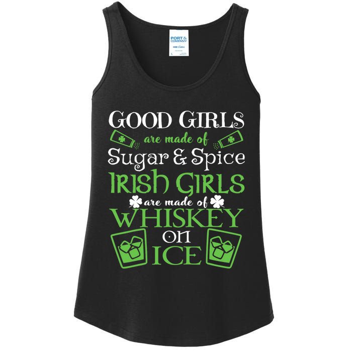 Irish Girl Are Whiskey On Ice St. Patrick's Day Ladies Essential Tank