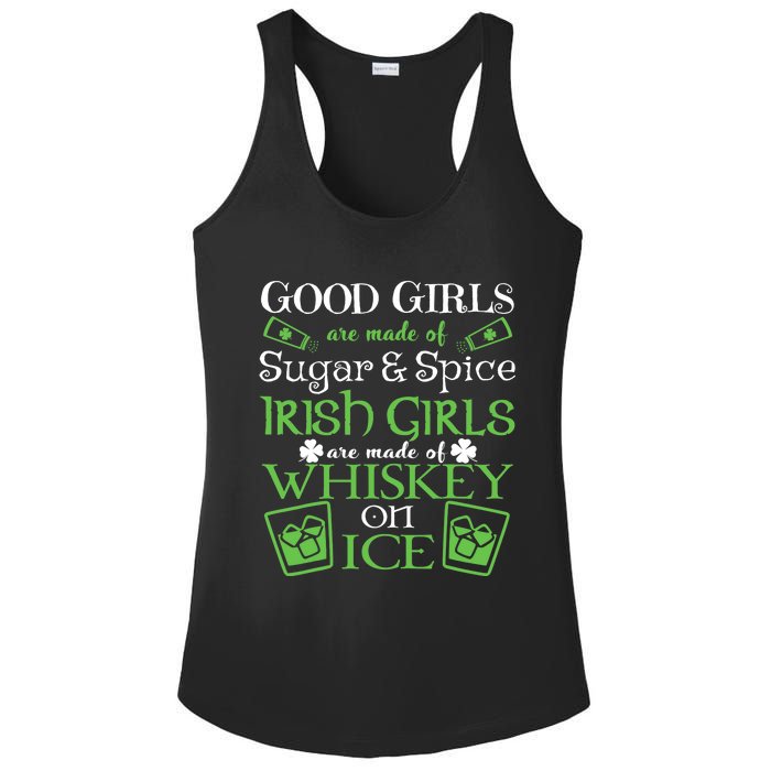 Irish Girl Are Whiskey On Ice St. Patrick's Day Ladies PosiCharge Competitor Racerback Tank