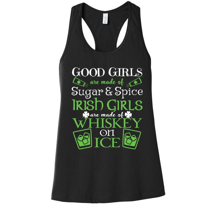 Irish Girl Are Whiskey On Ice St. Patrick's Day Women's Racerback Tank