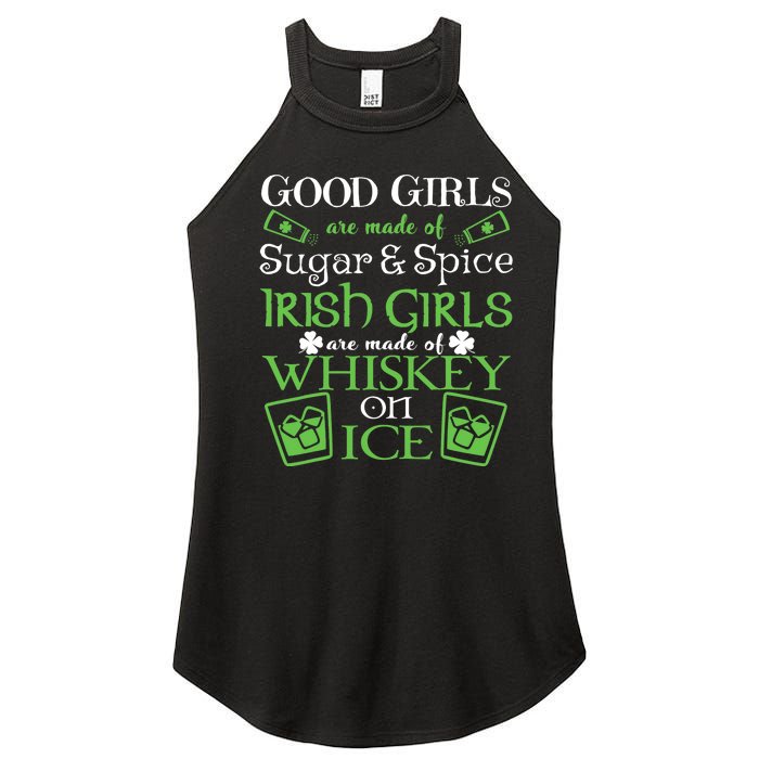 Irish Girl Are Whiskey On Ice St. Patrick's Day Women's Perfect Tri Rocker Tank