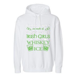 Irish Girl Are Whiskey On Ice St. Patrick's Day Garment-Dyed Fleece Hoodie