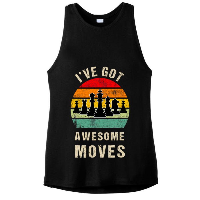 I've Got Awesome Moves Chess Player Funny Chess Player Ladies PosiCharge Tri-Blend Wicking Tank