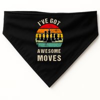 I've Got Awesome Moves Chess Player Funny Chess Player USA-Made Doggie Bandana