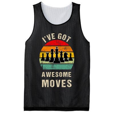 I've Got Awesome Moves Chess Player Funny Chess Player Mesh Reversible Basketball Jersey Tank