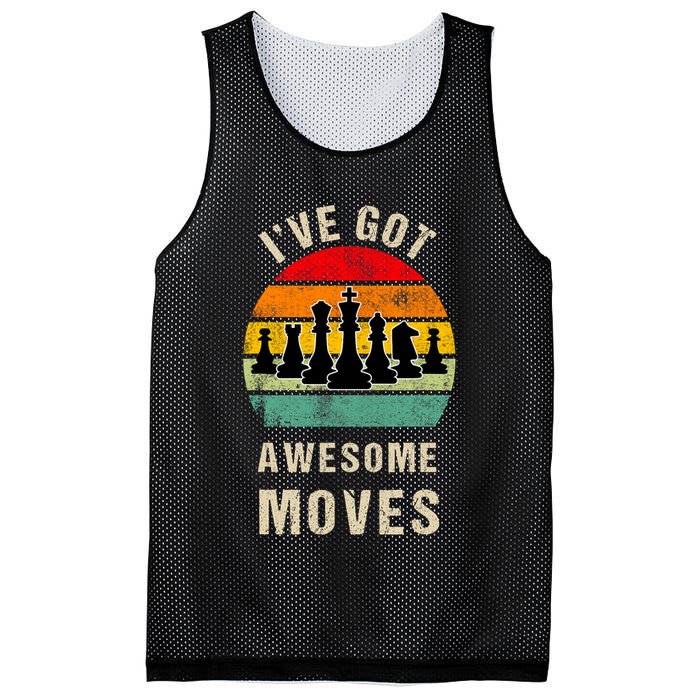 I've Got Awesome Moves Chess Player Funny Chess Player Mesh Reversible Basketball Jersey Tank