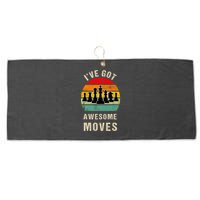 I've Got Awesome Moves Chess Player Funny Chess Player Large Microfiber Waffle Golf Towel