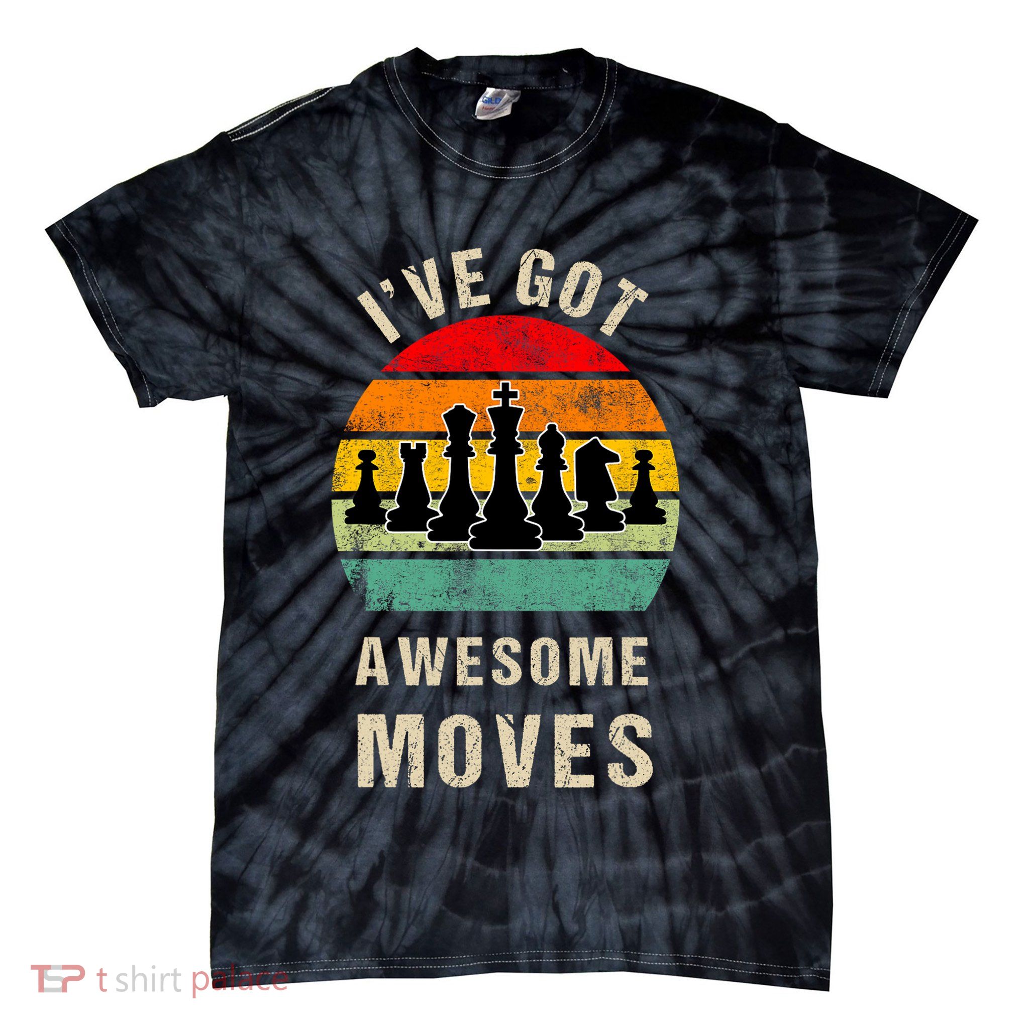 I've Got Awesome Moves Chess Player Funny Chess Player Tie-Dye T-Shirt