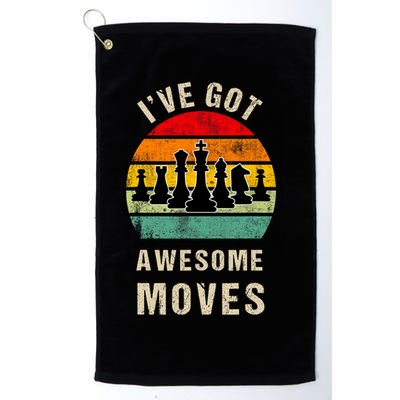 I've Got Awesome Moves Chess Player Funny Chess Player Golf Towel
