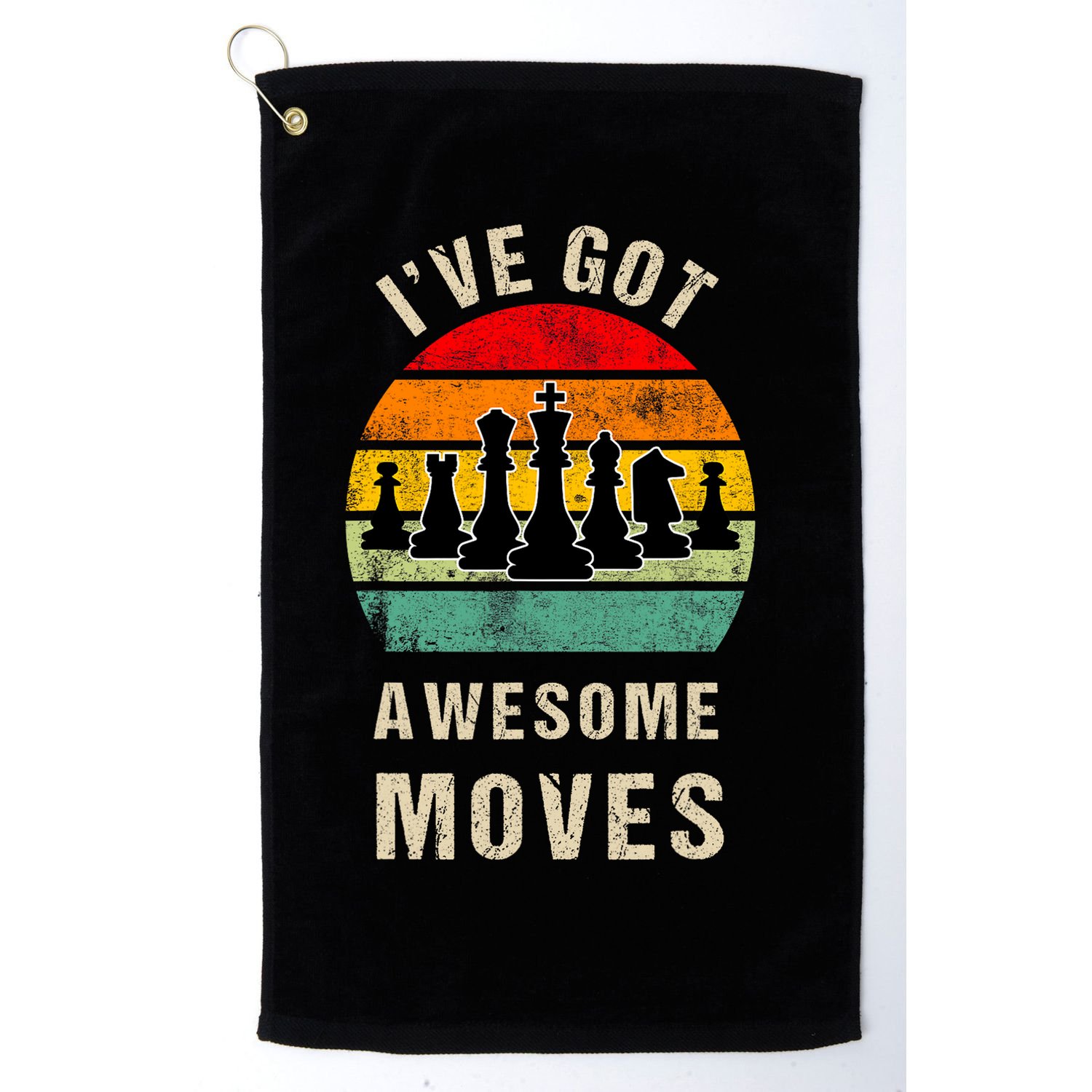 I've Got Awesome Moves Chess Player Funny Chess Player Golf Towel