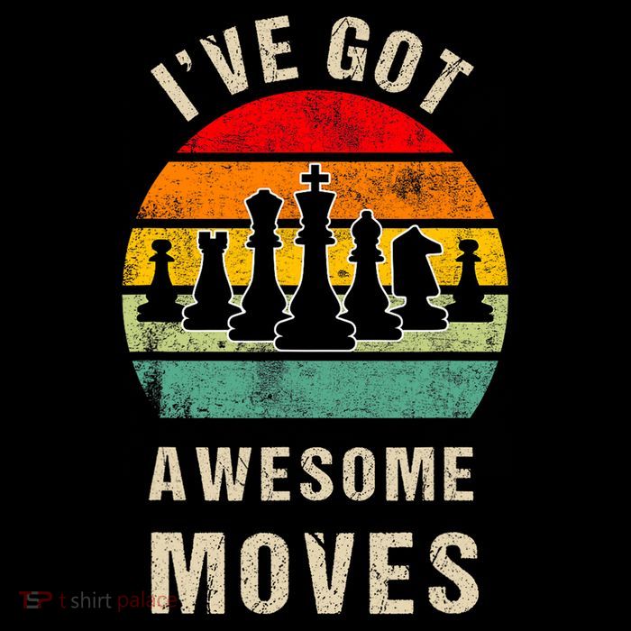 I've Got Awesome Moves Chess Player Funny Chess Player Women's V-Neck T-Shirt