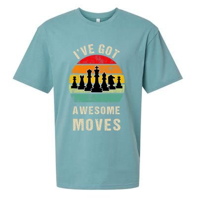 I've Got Awesome Moves Chess Player Funny Chess Player Sueded Cloud Jersey T-Shirt