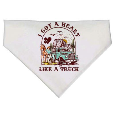 I Got A Heart Like A Truck Western Country Music Cowgirl USA-Made Doggie Bandana