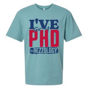 IVe Got A Phd In Rizzology Funny Rizz Quote Sueded Cloud Jersey T-Shirt