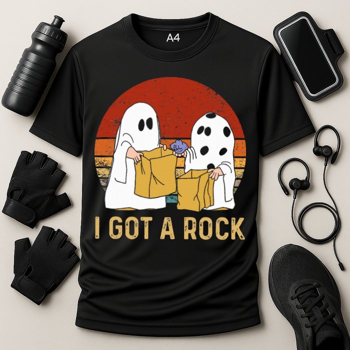 I Got A Rock Halloween Trick Or Treat Ghost Cooling Performance Crew T-Shirt
