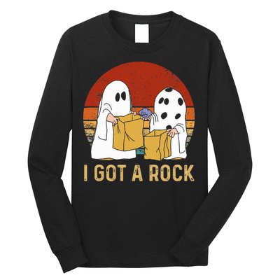 I Got A Rock Halloween Trick Or Treat Ghost Long Sleeve Shirt