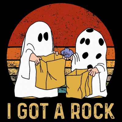 I Got A Rock Halloween Trick Or Treat Ghost T-Shirt