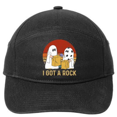 I Got A Rock Halloween Trick Or Treat Ghost 7-Panel Snapback Hat