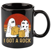 I Got A Rock Halloween Trick Or Treat Ghost 11oz C Handle Ceramic Mug