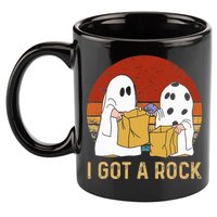 I Got A Rock Halloween Trick Or Treat Ghost 11oz C Handle Ceramic Mug