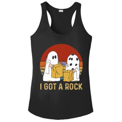 I Got A Rock Halloween Trick Or Treat Ghost Ladies PosiCharge Competitor Racerback Tank