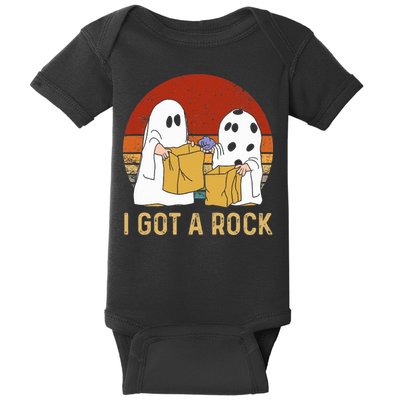 I Got A Rock Halloween Trick Or Treat Ghost Baby Bodysuit