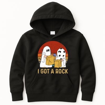 I Got A Rock Halloween Trick Or Treat Ghost Kids Hoodie
